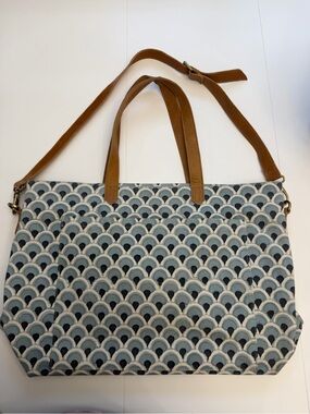 DEMDACO + JOYN Canvas Leather Bag